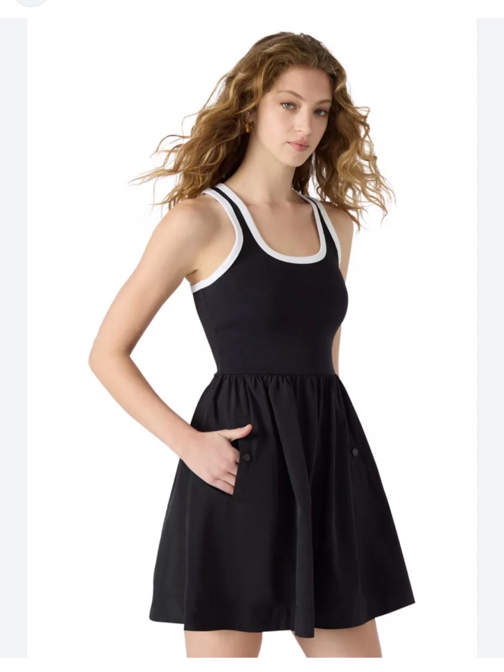 Steve Madden Black Mini Dress with White Trim